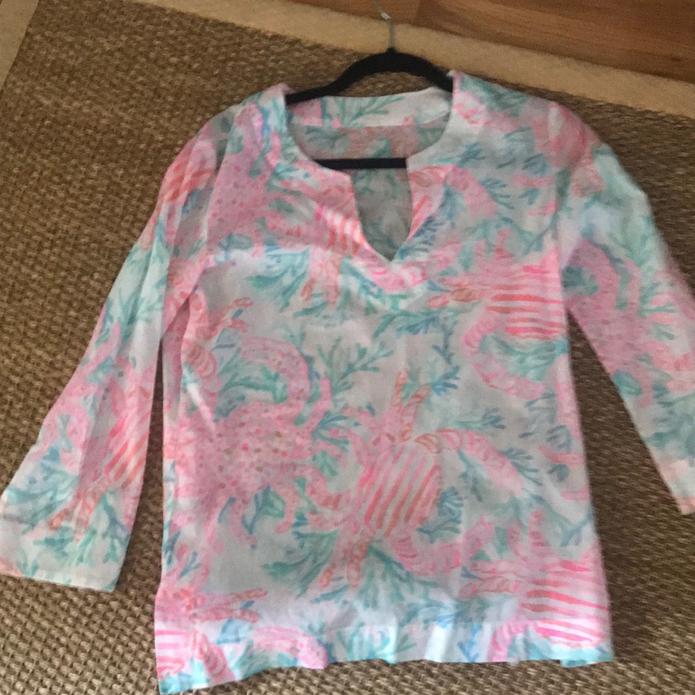 Lilly Pulitzer Tunic Top Size Small worm once